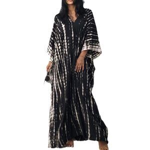 Kaftan Dresses for Women Plus Size Summer Beach Dress with Print and